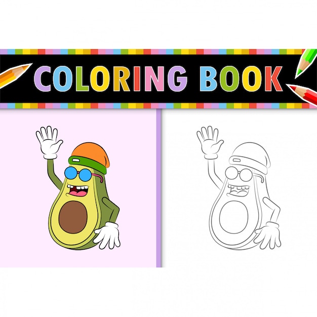 Premium vector coloring page outline of cartoon orange colorful illustration coloring book for kids