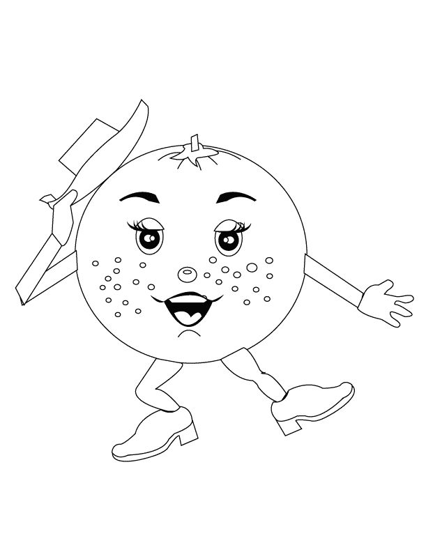 Oranges coloring pages