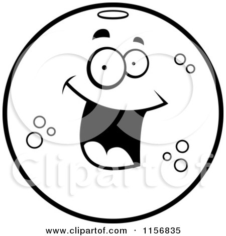 Cartoon clipart of a black and white happy orange character