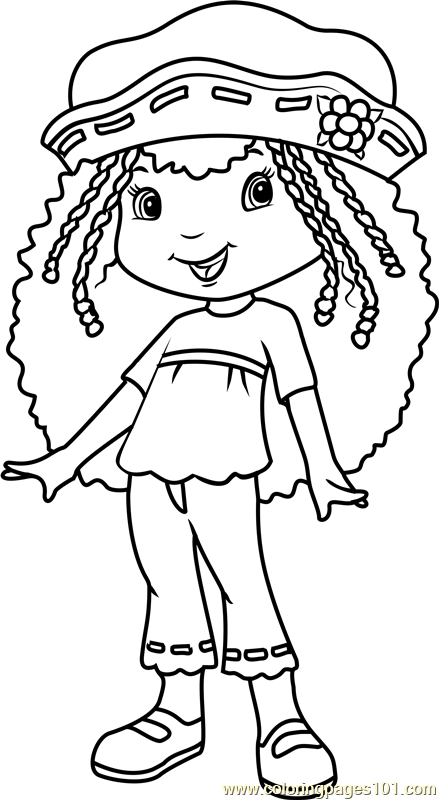 Orange blossom coloring page for kids