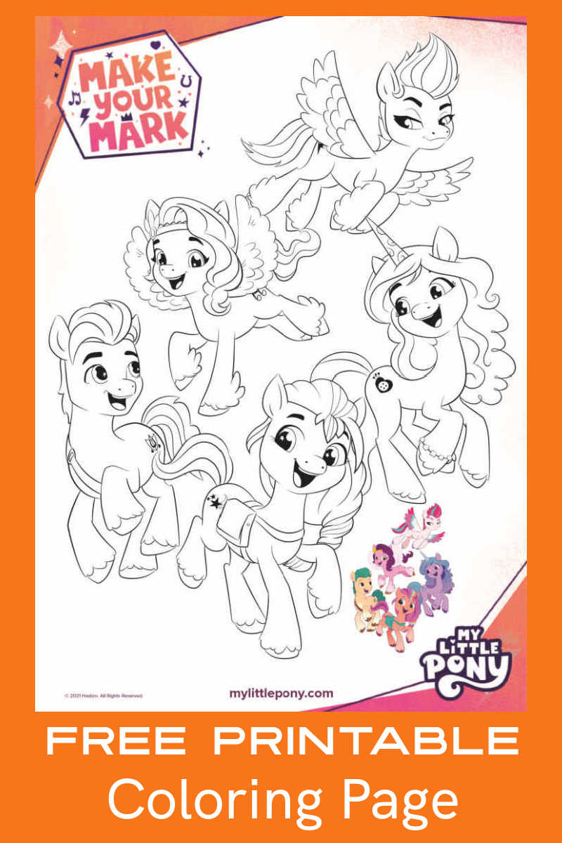 Free printable my little pony coloring page