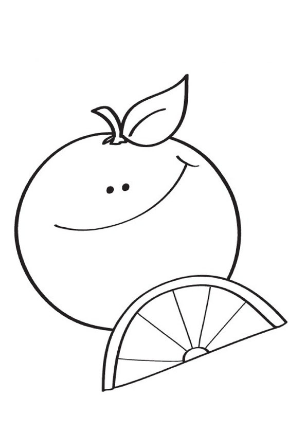 Coloring pages animated orange coloring page