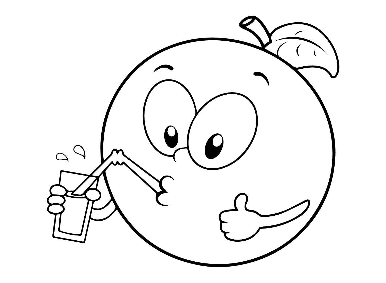 Cartoon character coloring page