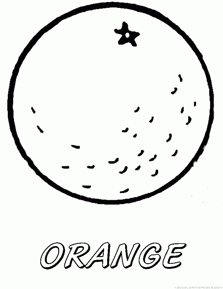 Orange coloring pages