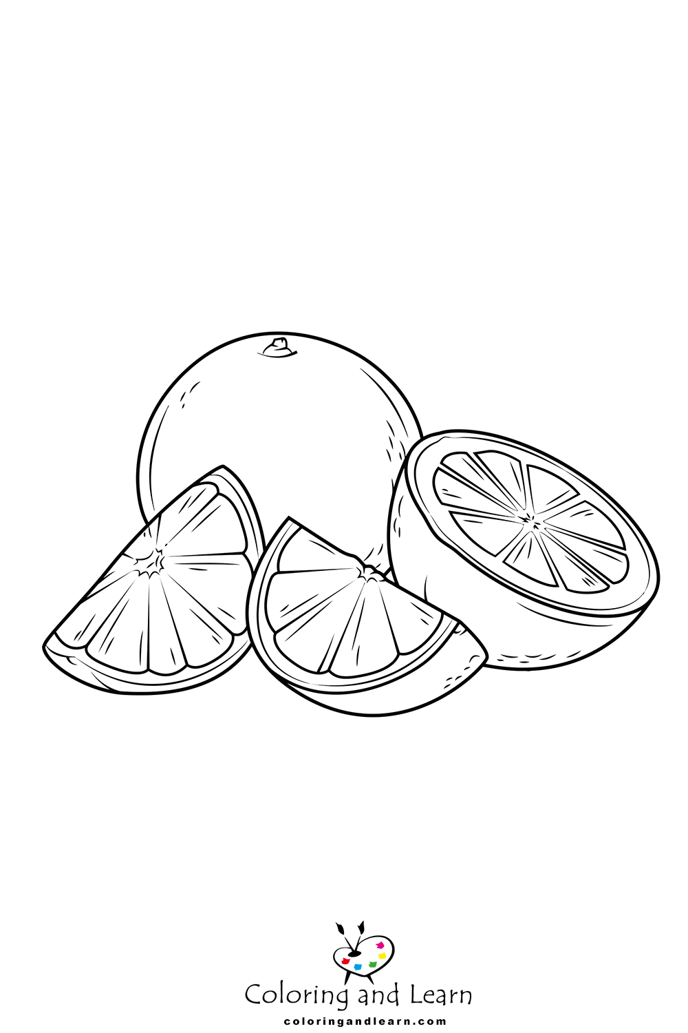 Orange coloring pages