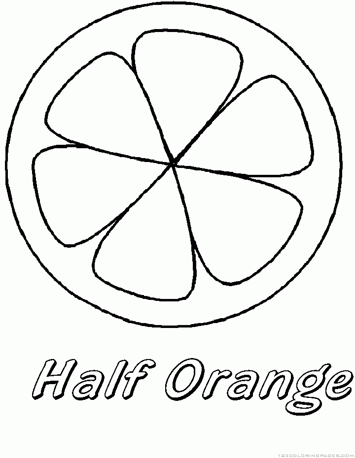 Orange coloring pages