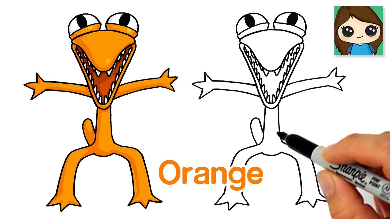 How to draw orange easy roblox rainbow friends