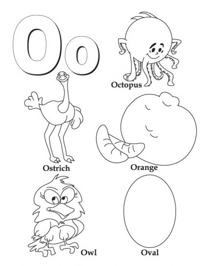 Letter o kindergarten worksheets coloring page download free my a to z coloring book