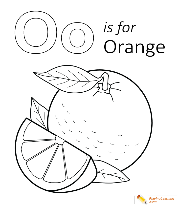 O is for orange coloring page free o is for orange coloring page