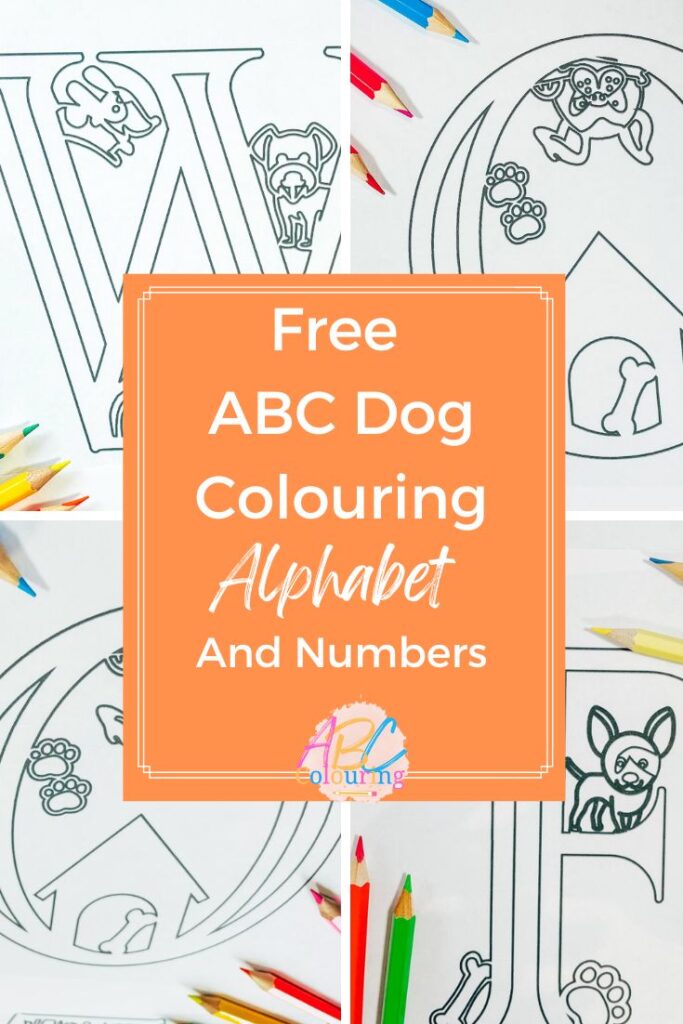 Dog coloring pages printable letters and numbers â extraordinary chaos