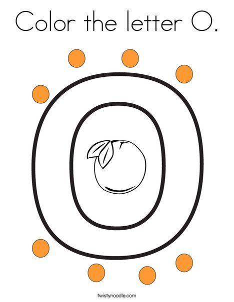 Color the letter o coloring page letter o worksheets lettering letter o