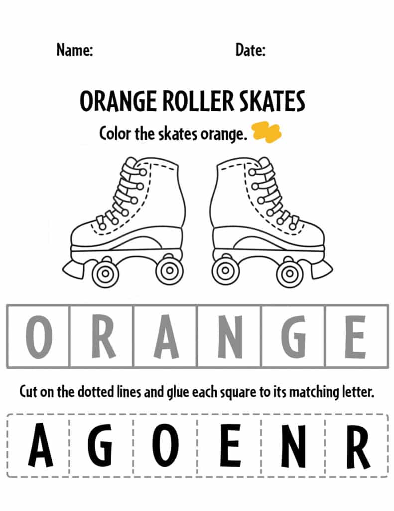 Orange color activities and worksheets for preschool â the hollydog blog