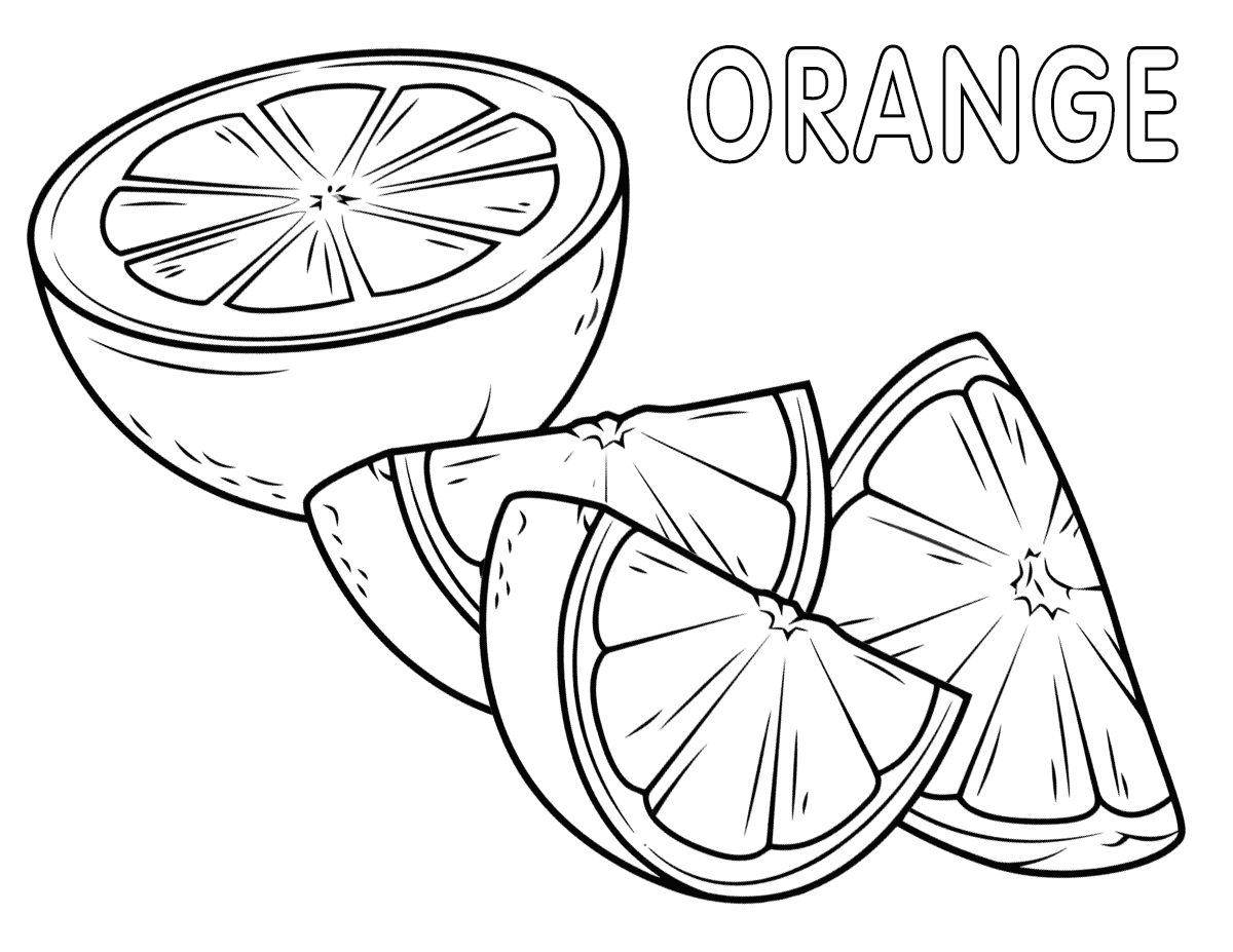 Coloring pages oranges coloring pages