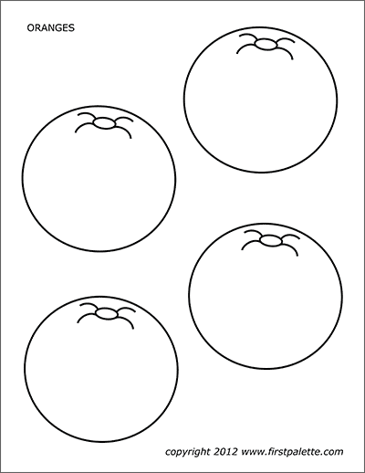 Oranges free printable templates coloring pages