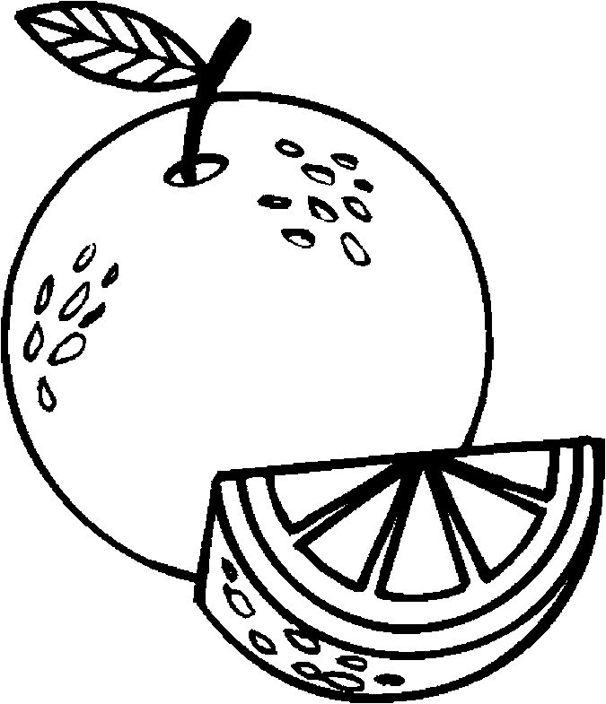 Oranges coloring pages