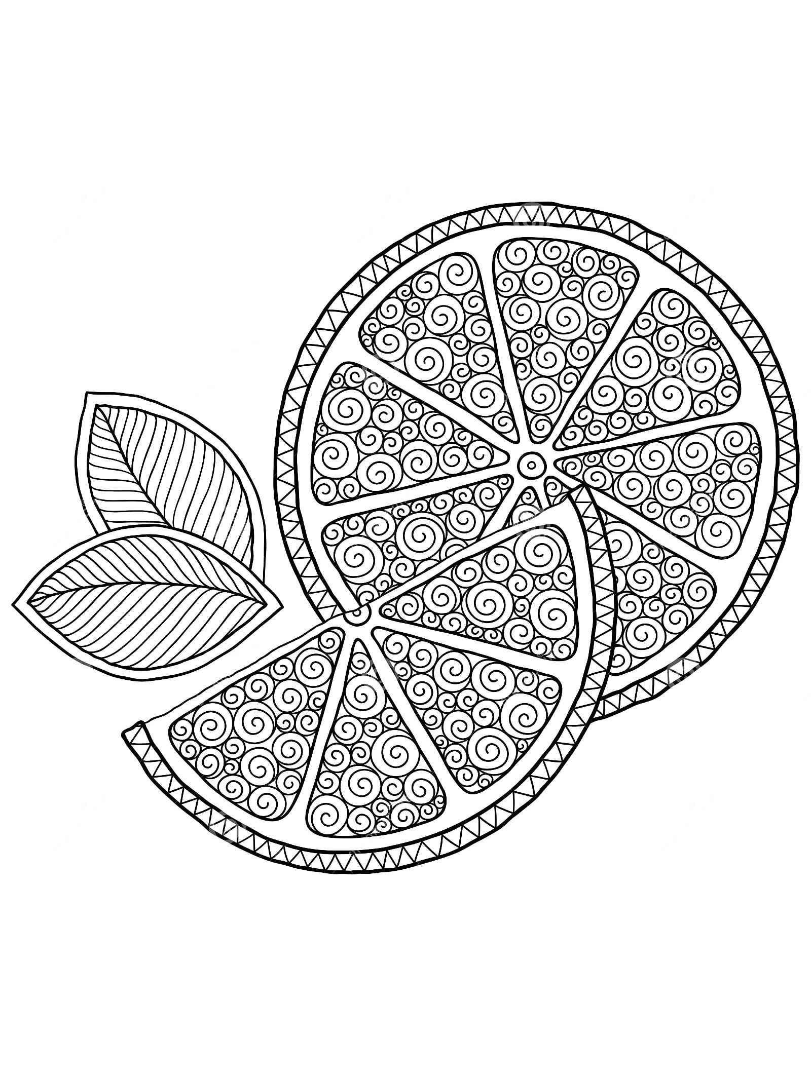 Orange coloring pages for adults