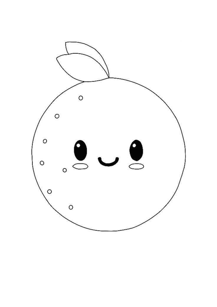 Kawaii orange coloring pages free printable coloring free printable coloring sheets