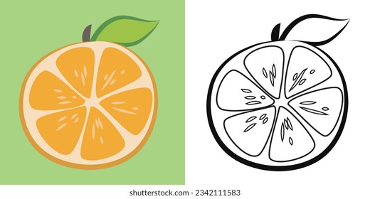 Vector fruits fun orange page images stock photos d objects vectors