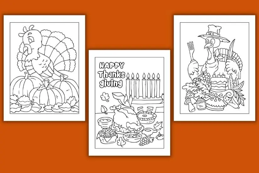 Free thanksgiving coloring pages pdf download