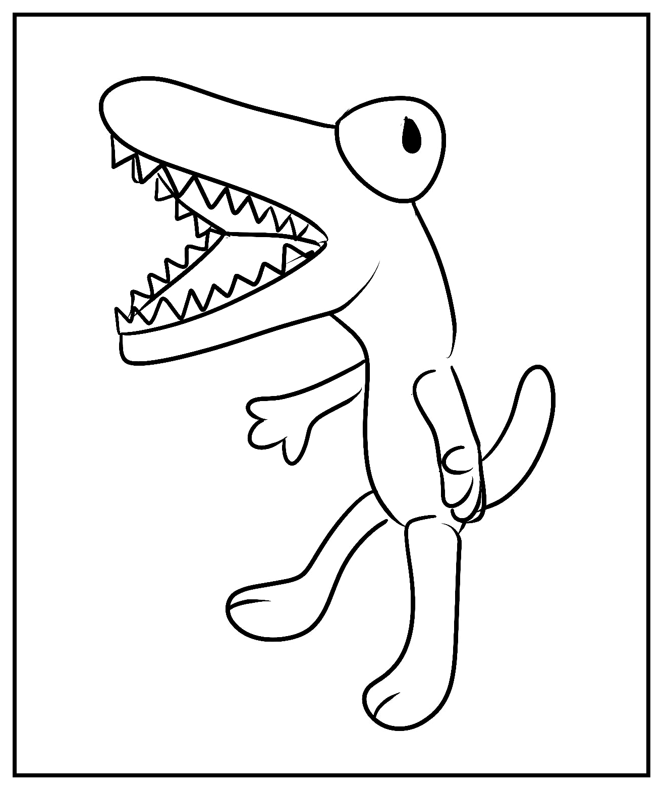 Orange from rainbow friends coloring page