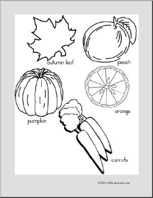 Coloring page orange things