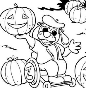 Halloween coloring pages pumpkins orange dogs pido