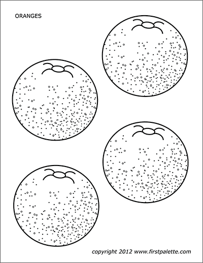 Oranges free printable templates coloring pages