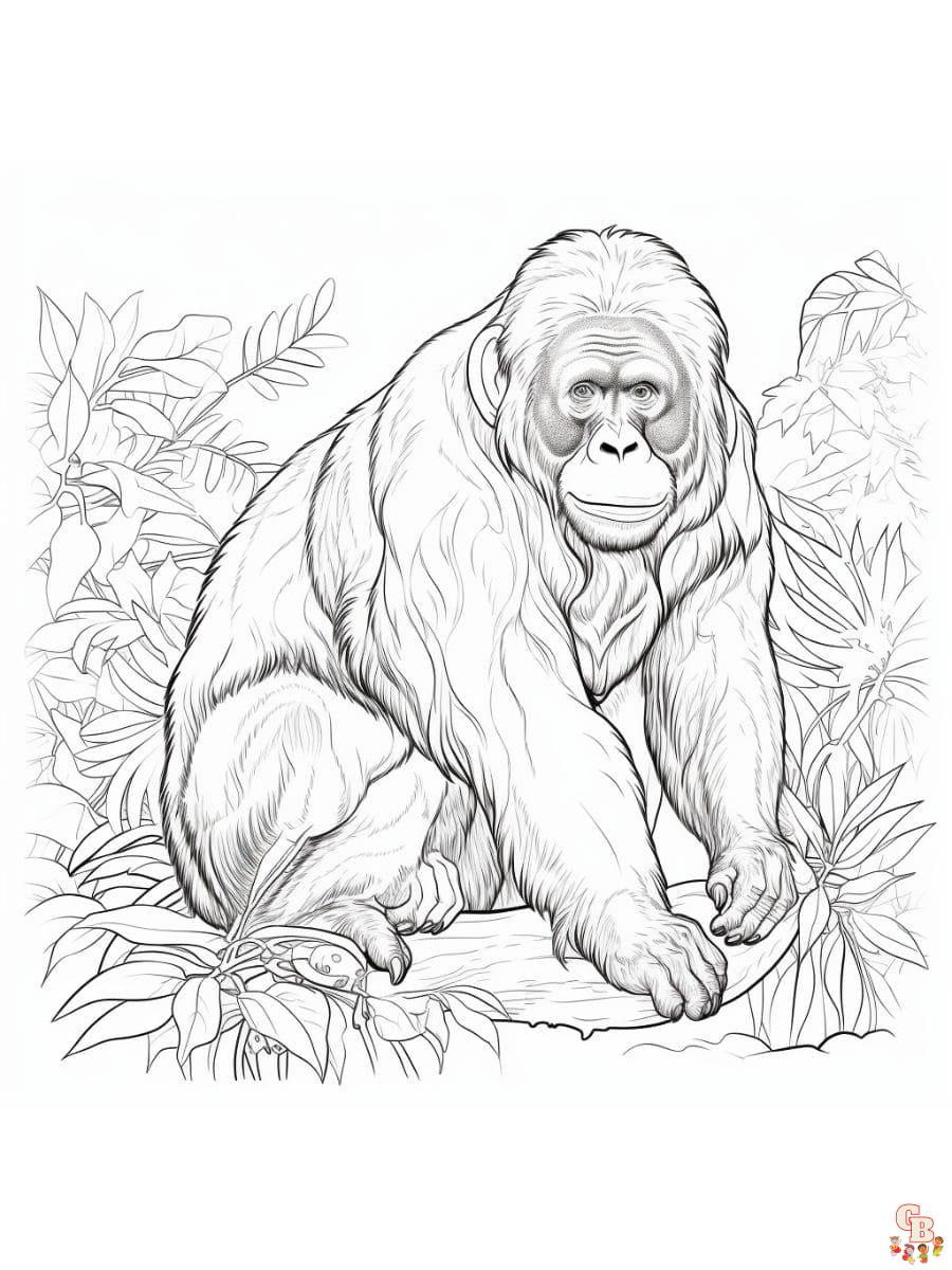 Printable orangutan coloring pages free for kids and adults