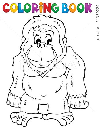 Coloring book orangutan theme