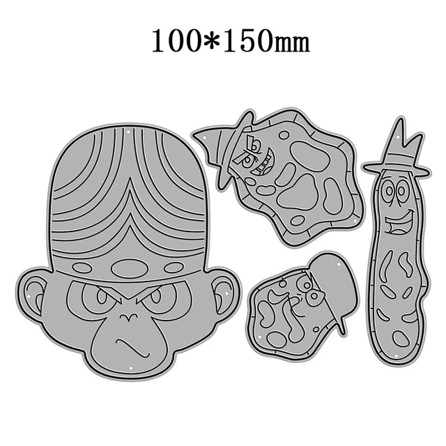 New brain orangutan three snot monsters cutting dies for scrapbooking paper craft and card making embossing decor no stamps