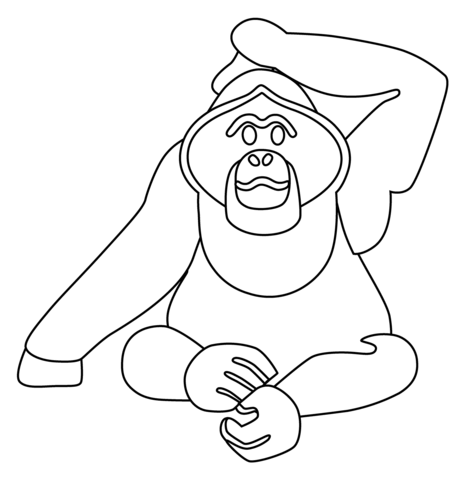 Orangutan emoji coloring page free printable coloring pages