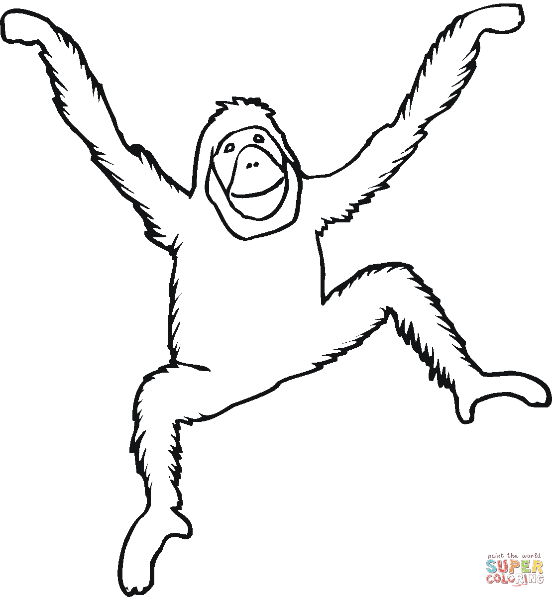 Orangutan coloring page free printable coloring pages orangutan endangered animals activities coloring pages