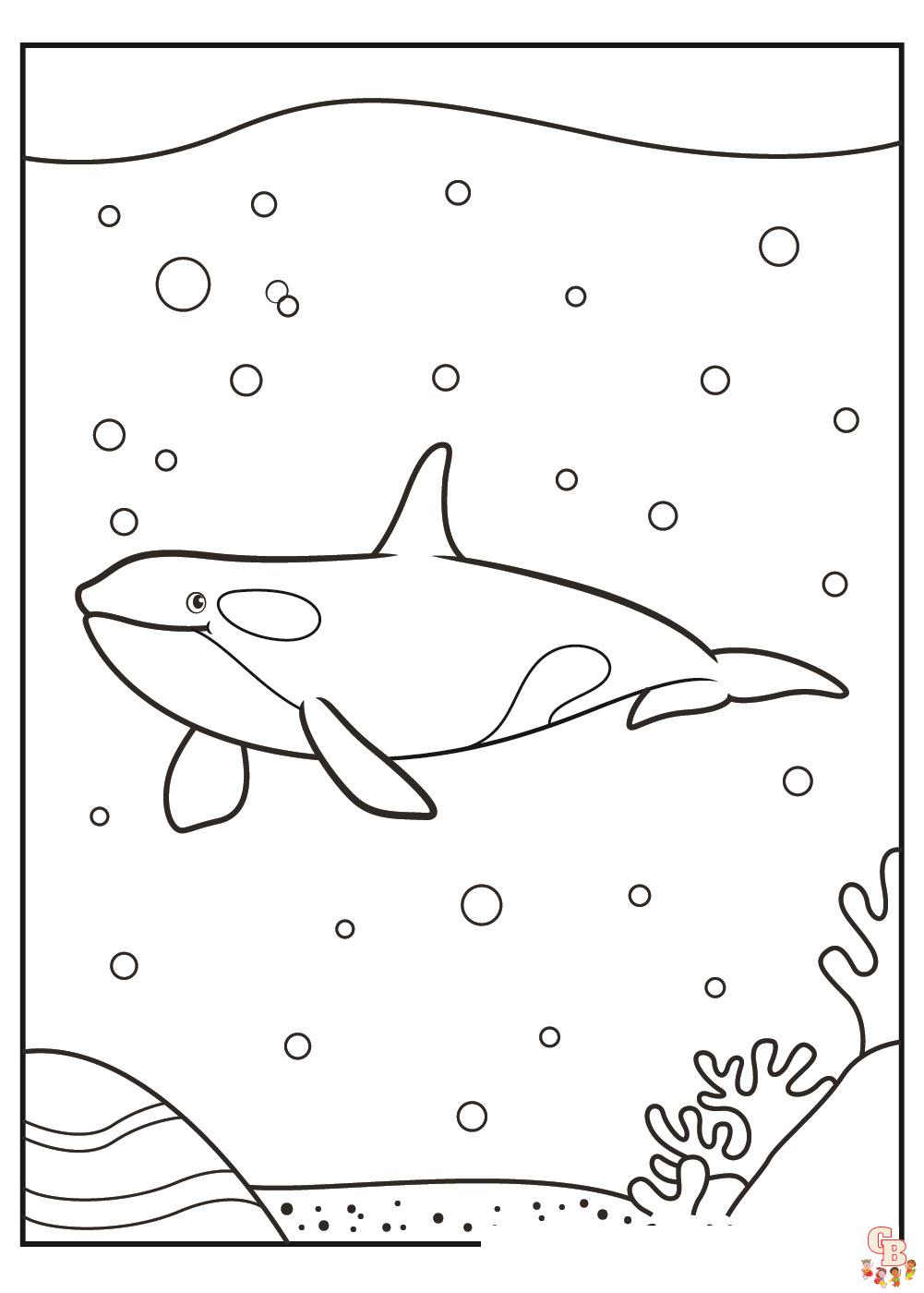 Explore the beauty of the ocean with orca coloring pages