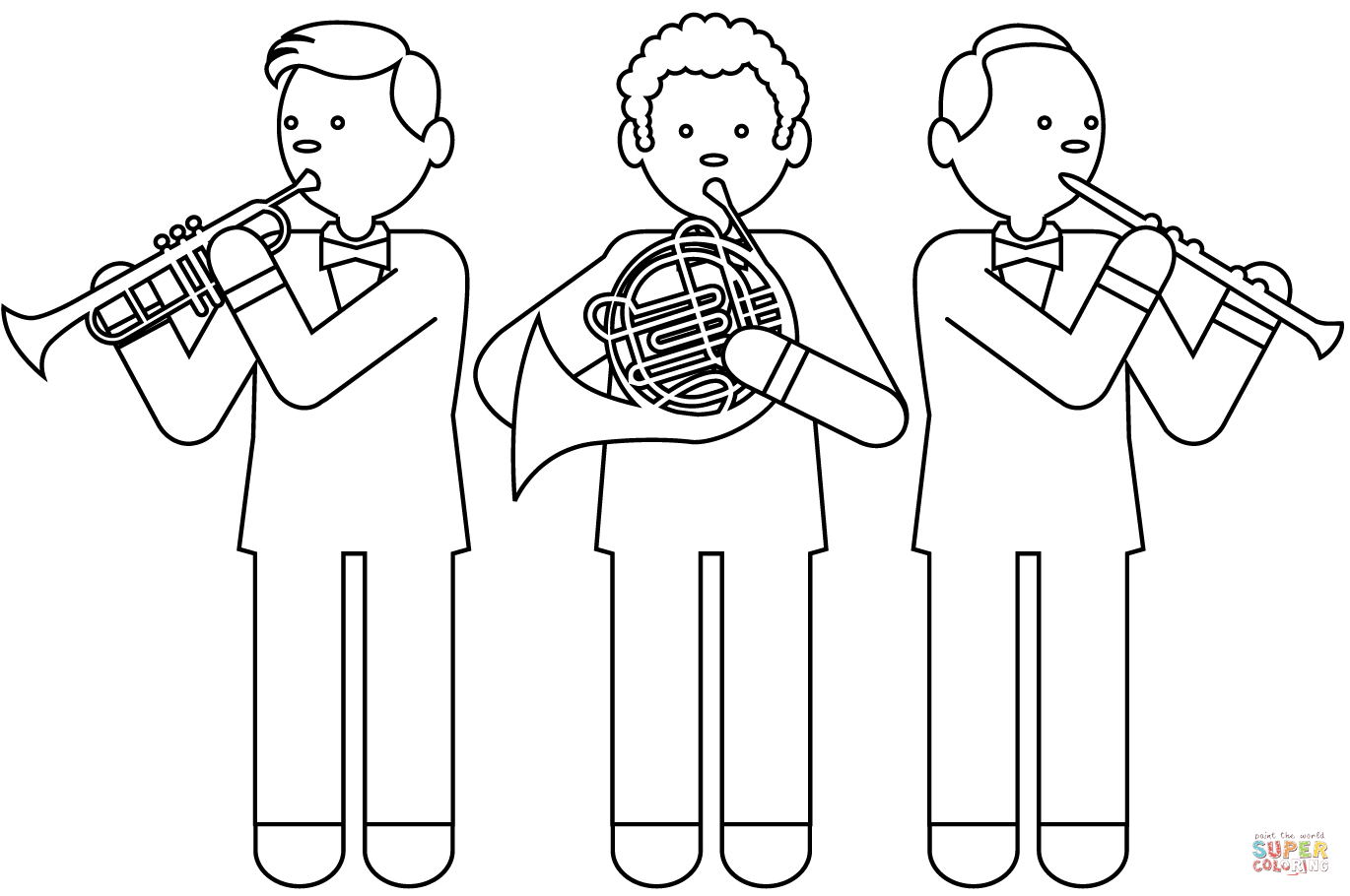 Orchestra coloring page free printable coloring pages