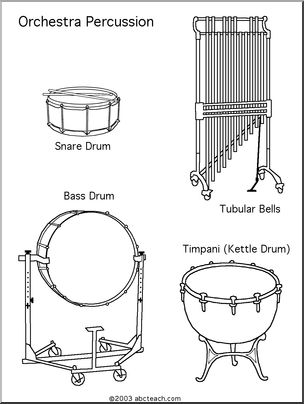 Coloring page percussion