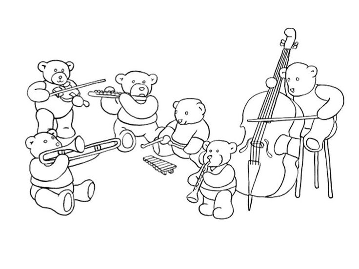 Orchestra coloring pages