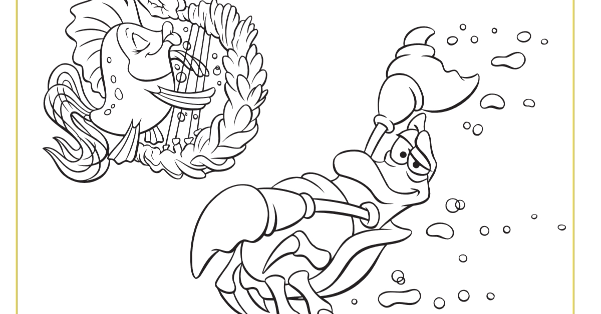 Disney little mermaid orchestra coloring page