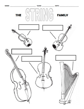 Instrument coloring pages orchestra by music with jamie eisler tpt