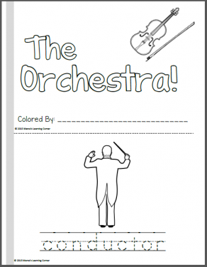 Orchestra coloring pages