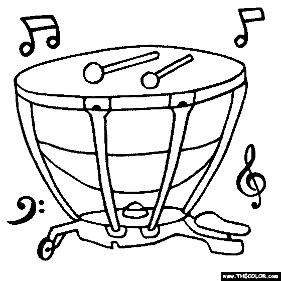 Usical instruents coloring pages