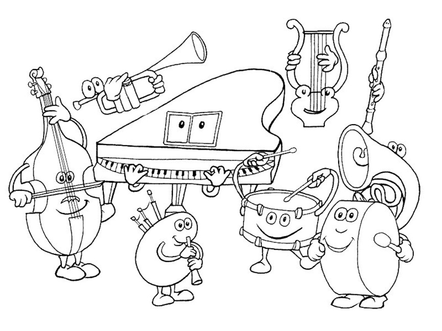 Orchestra coloring pages