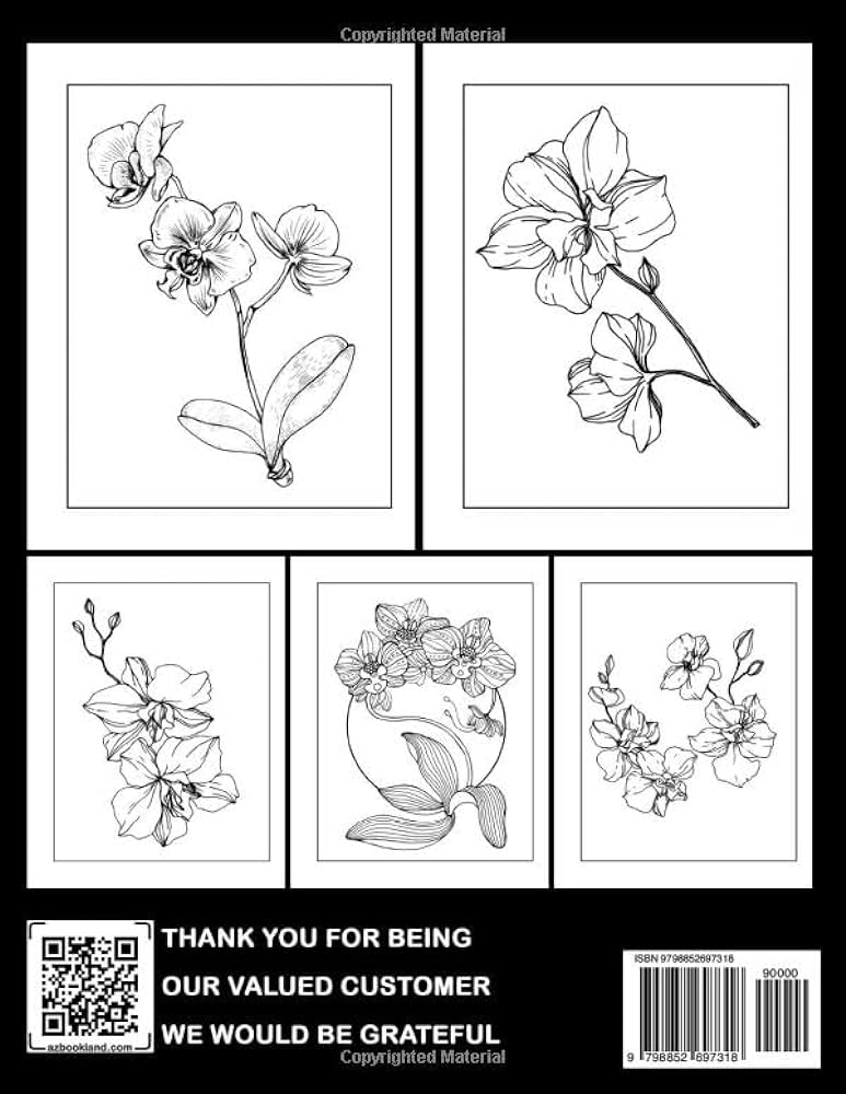 Orchid flowers coloring book improve your drawing and coloring skills with this collection of painting pages with amazing designs for relaxation mccarty saul books