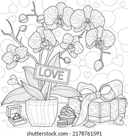 Thousand coloring book flower royalty