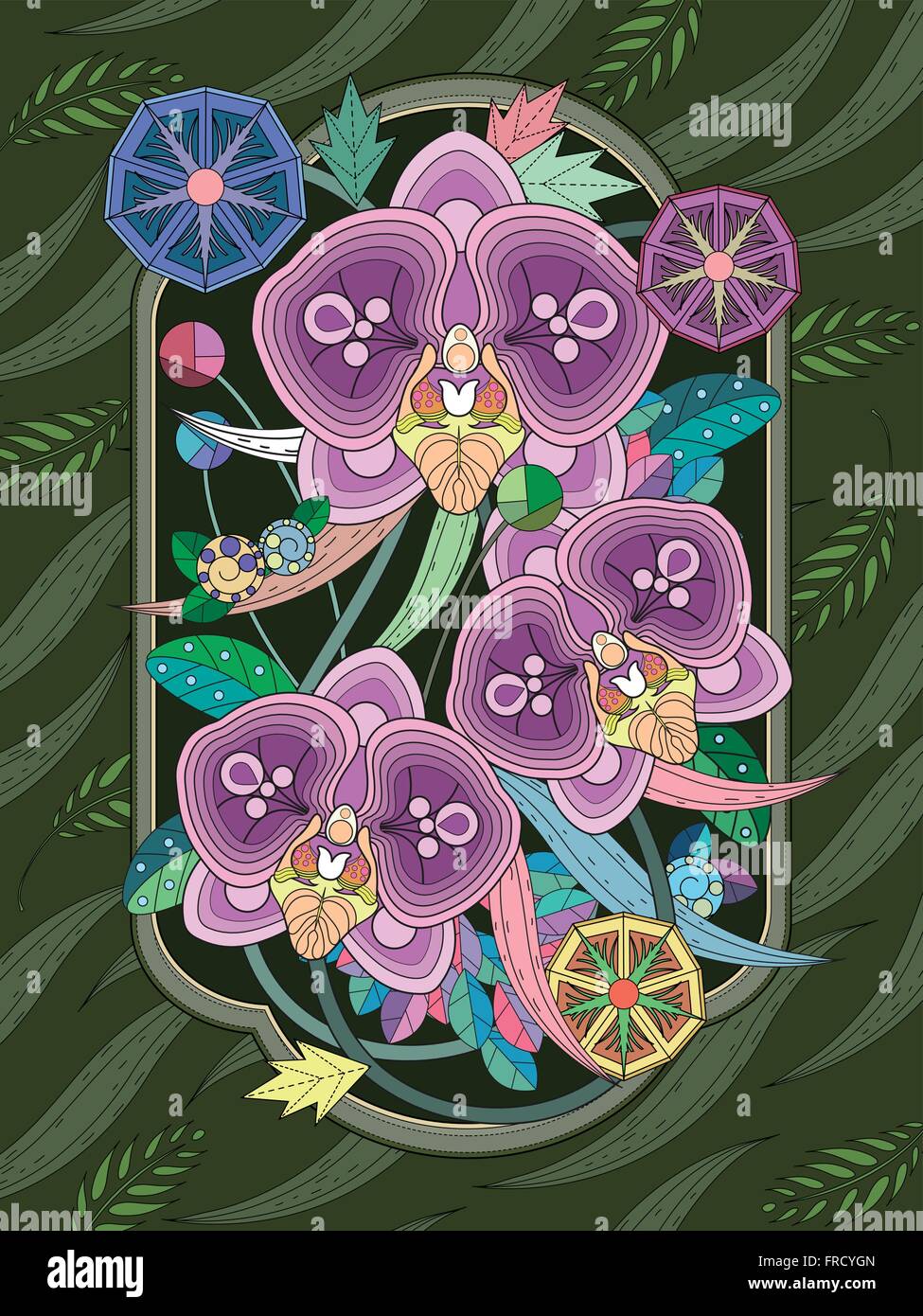 Orchid wallpaper stock vector images