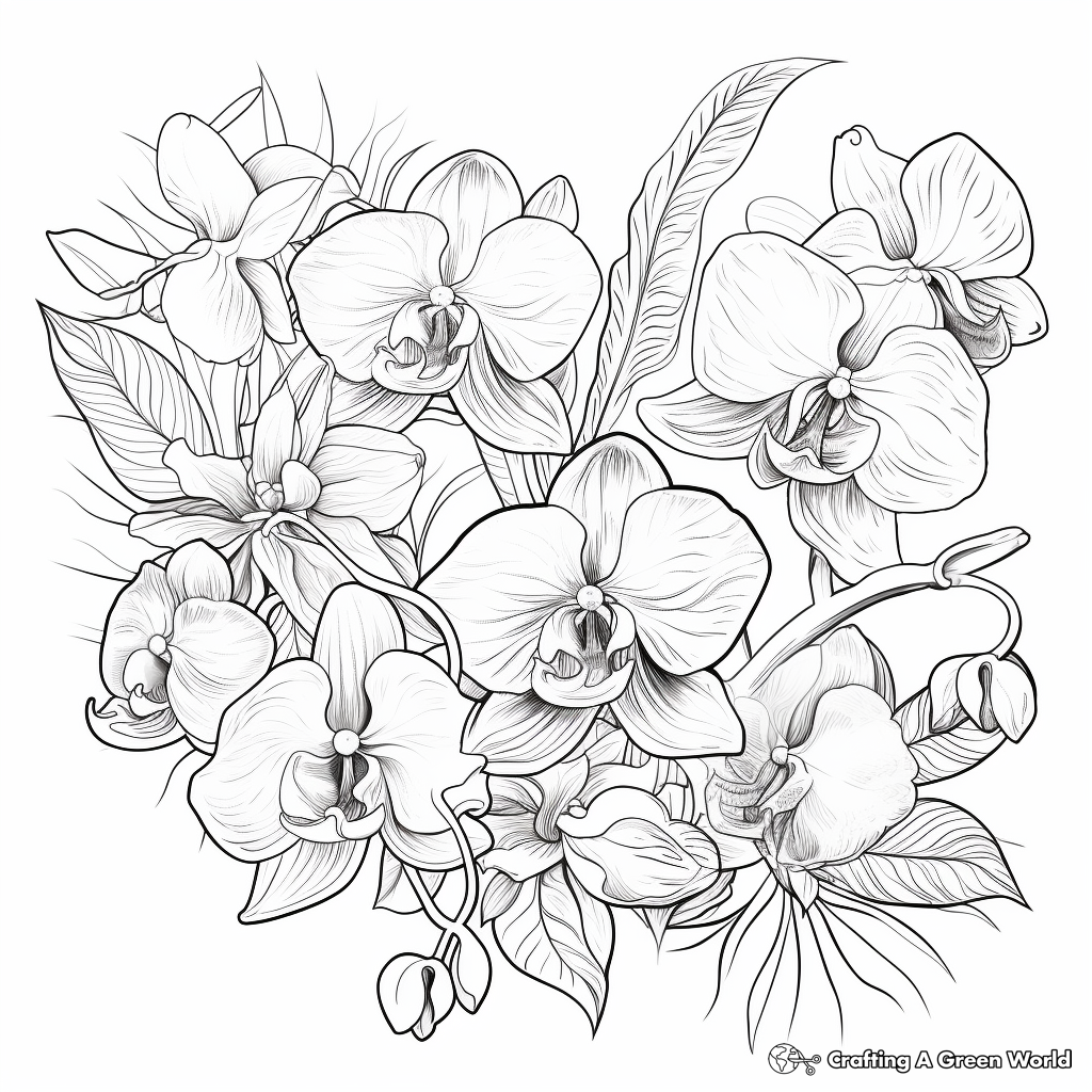 Floral design coloring pages