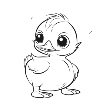 Duck cartoon outline png transparent images free download vector files