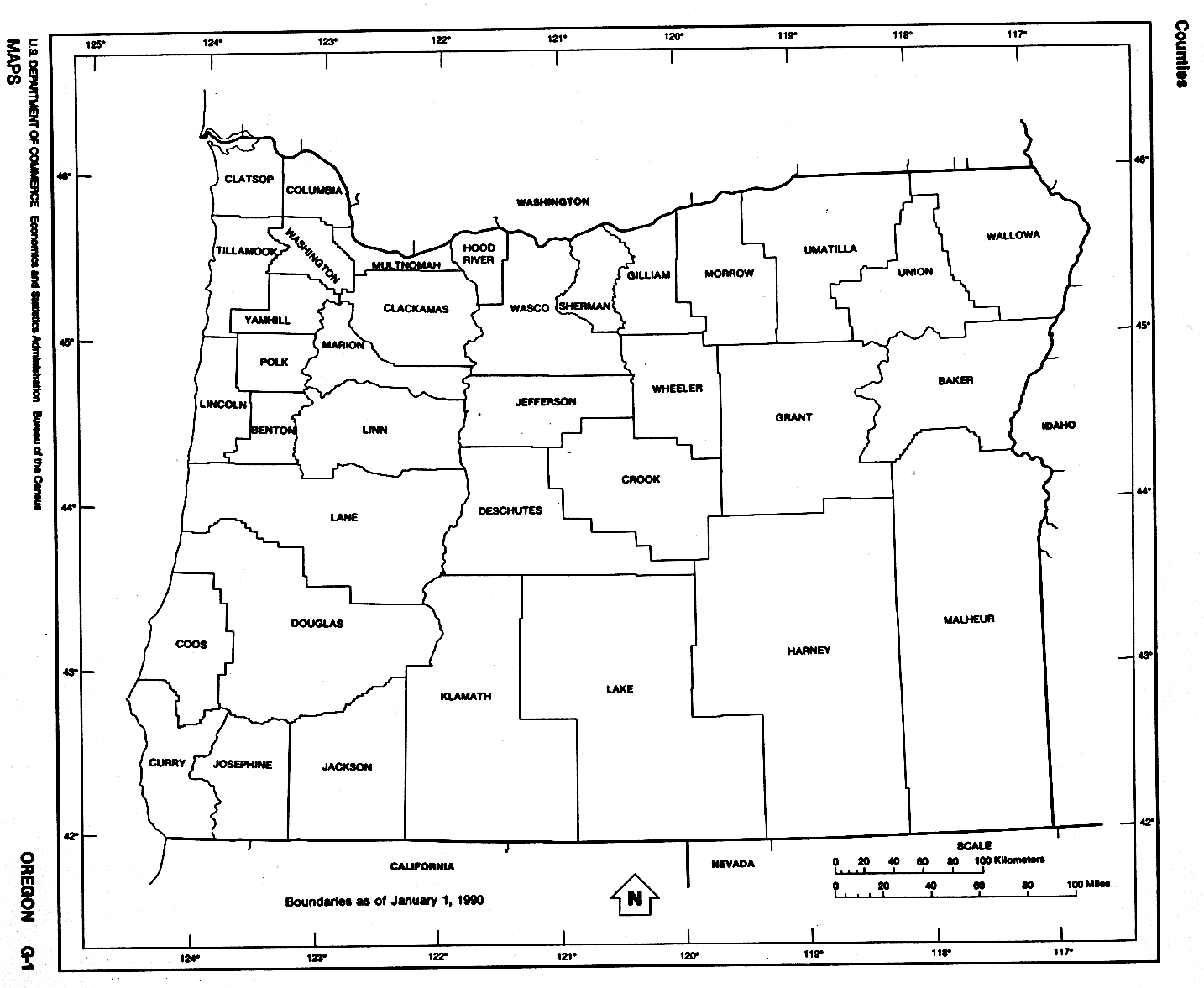 Oregon free map