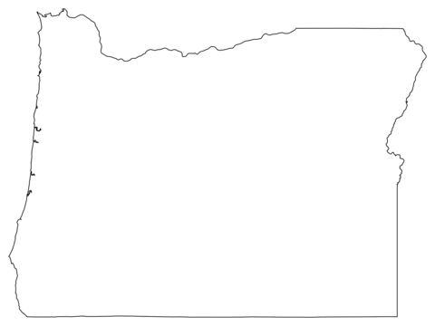 Outline map of oregon coloring page free printable coloring pages