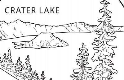 Oregon outline map