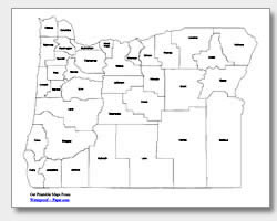 Printable oregon maps state outline county cities